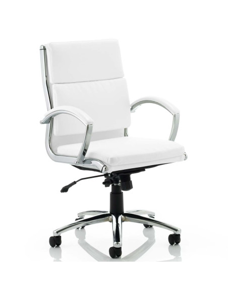 Classic Executive Office Chair Medium Back White With Arms EX000012 - pic 33002 | FastDaddyshop
