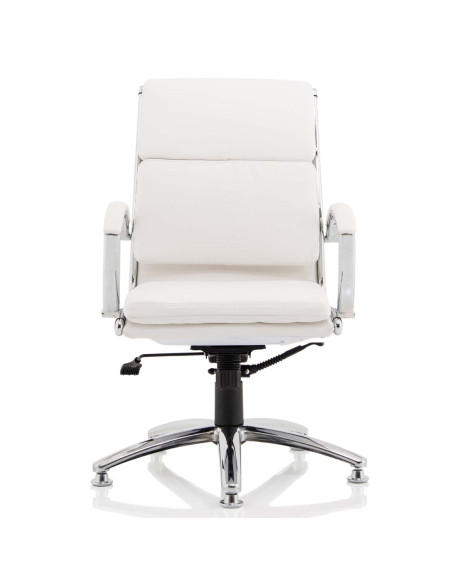 Classic Executive Office Chair Medium Back White With Arms With Chrome Glides KC0293 - pic 33006 | FastDaddyshop