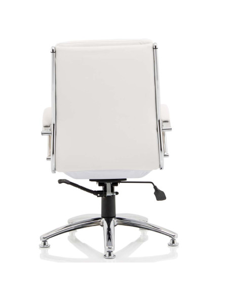 Classic Executive Office Chair Medium Back White With Arms With Chrome Glides KC0293 - pic 33010 | FastDaddyshop
