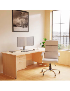 Desire High Executive Office Chair White With Arms EX000020 2