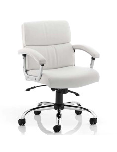 Desire Medium Executive Office Chair White With Arms EX000252