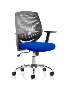 Dura Medium Back Office Chair Bespoke Colour Seat Stevia Blue KCUP0203