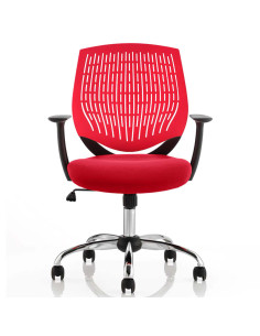 Dura Office Chair Red Back Bespoke Colour Seat Bergamot Cherry KCUP1696