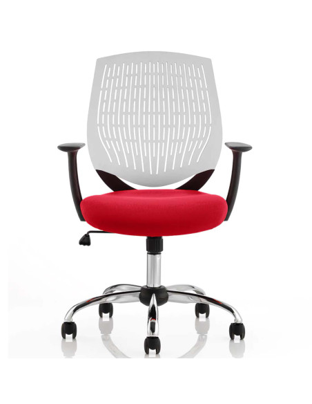 Dura Office Chair White Back Bespoke Colour Seat Bergamot Cherry KCUP1700 - pic 33080 | FastDaddyshop