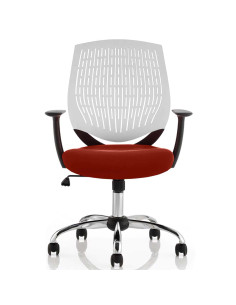 Dura Office Chair White Back Bespoke Colour Seat Ginseng Chilli KCUP1701