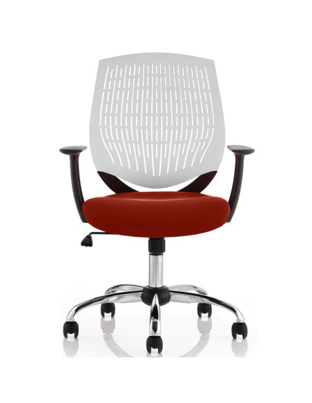 Dura Office Chair White Back Bespoke Colour Seat Ginseng Chilli KCUP1701 - pic 33084 | FastDaddyshop