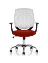 Dura Office Chair White Back Bespoke Colour Seat Ginseng Chilli KCUP1701