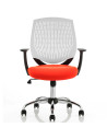 Dura Office Chair White Back Bespoke Colour Seat Tabasco Orange KCUP1703