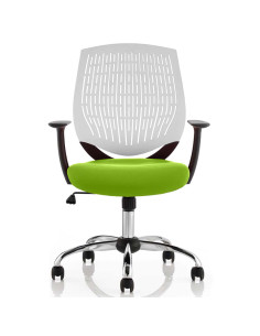 Dura Office Chair White Back Bespoke Colour Seat Myrrh Green KCUP1707