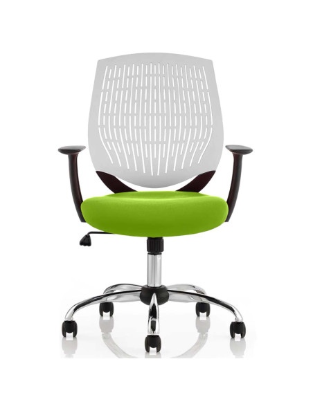 Dura Office Chair White Back Bespoke Colour Seat Myrrh Green KCUP1707 - pic 33108 | FastDaddyshop