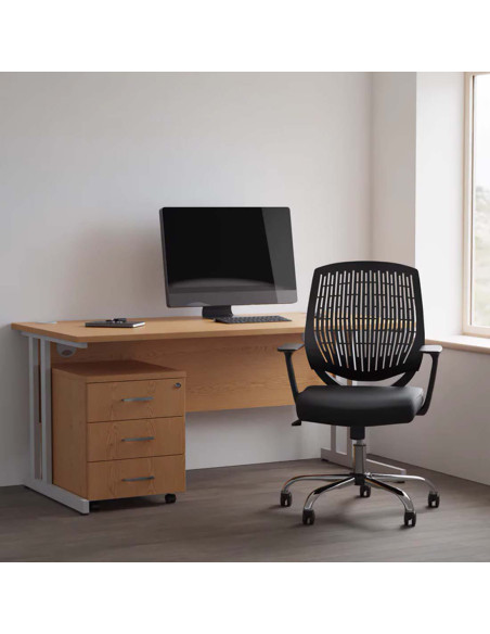 Dura Task Operator Medium Back Office Chair Black With Arms OP000014 - pic 33115 | FastDaddyshop