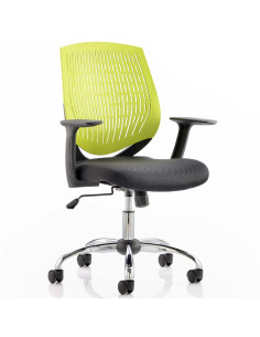Dura Task Operator Medium Back Office Chair Green With Arms OP000016