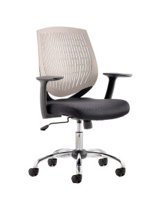 Dura Task Operator Medium Back Office Chair Grey With Arms OP000017