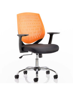 Dura Task Operator Medium Back Office Chair Orange With Arms OP000019