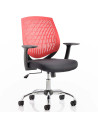 Dura Task Operator Medium Back Office Chair Red With Arms OP000020