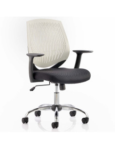 Dura Task Operator Medium Back Office Chair White With Arms OP000022