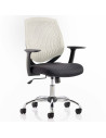 Dura Task Operator Medium Back Office Chair White With Arms OP000022