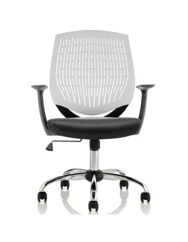 Dura Task Operator Medium Back Office Chair White With Arms OP000022