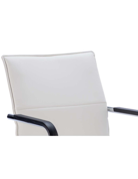 Echo Cantilever Office Chair White Soft Bonded Leather With Arms BR000038 - pic 33167 | FastDaddyshop