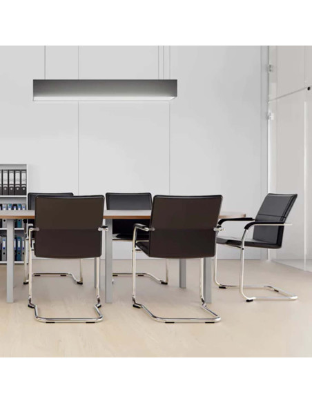 Echo Cantilever Office Chair White Soft Bonded Leather With Arms BR000038 - pic 33169 | FastDaddyshop