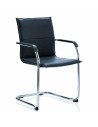 Echo Cantilever Office Chair Black Soft Bonded Leather With Arms BR000178