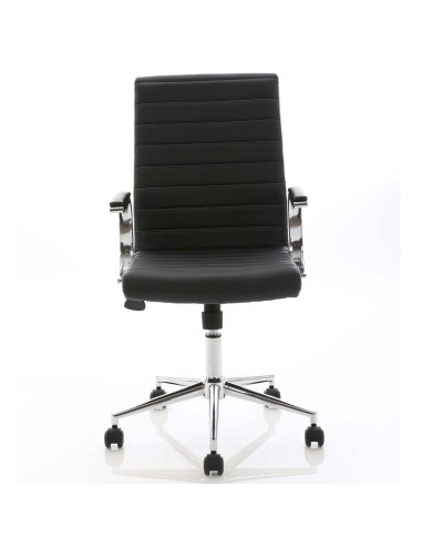 Ezra Medium Back Executive Black Leather Office Chair EX000188