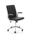 Ezra Medium Back Executive Black Leather Office Chair EX000188