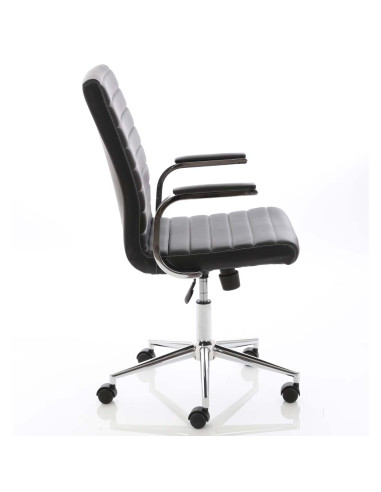 Ezra Medium Back Executive Black Leather Office Chair EX000188