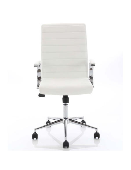 Ezra Medium Back Executive White Leather Office Chair EX000189 - pic 33191 | FastDaddyshop