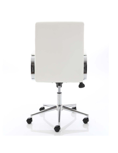 Ezra Medium Back Executive White Leather Office Chair EX000189 - pic 33192 | FastDaddyshop