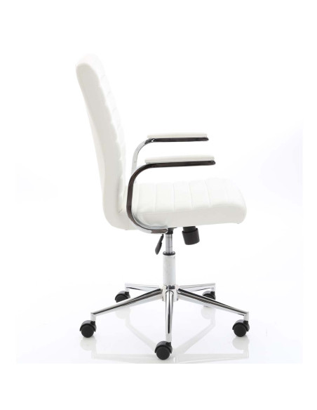 Ezra Medium Back Executive White Leather Office Chair EX000189 - pic 33194 | FastDaddyshop