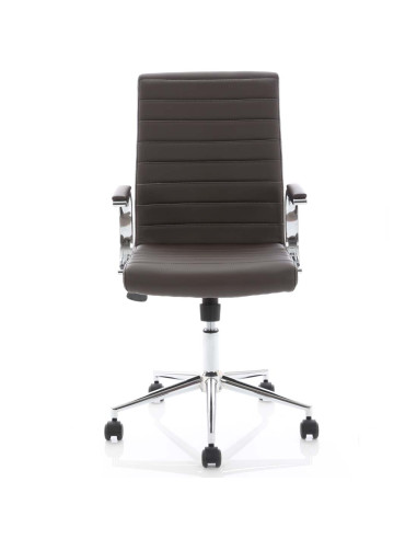 Ezra Medium Back Executive Brown Leather Office Chair EX000190