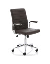 Ezra Medium Back Executive Brown Leather Office Chair EX000190