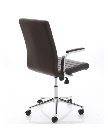 Ezra Medium Back Executive Brown Leather Office Chair EX000190 - pic 33201 | FastDaddyshop