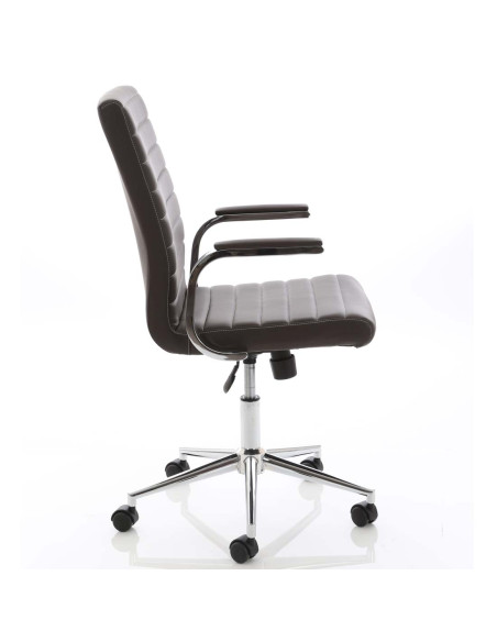 Ezra Medium Back Executive Brown Leather Office Chair EX000190 - pic 33202 | FastDaddyshop