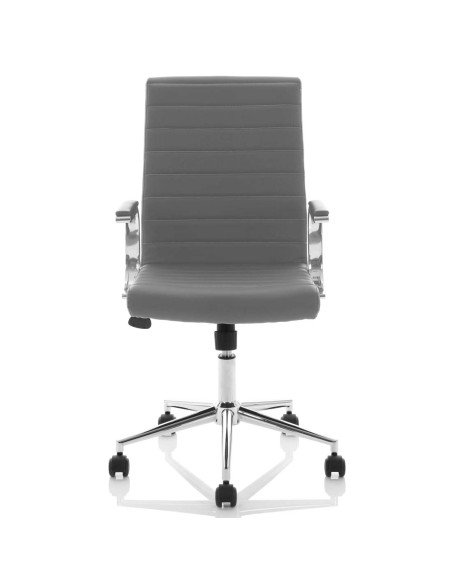 Ezra Medium Back Executive Grey Leather Office Chair EX000245 - pic 33207 | FastDaddyshop