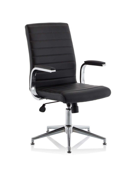 Ezra Executive Black Leather Office Chair With Glides KCUP1692 - pic 33220 | FastDaddyshop