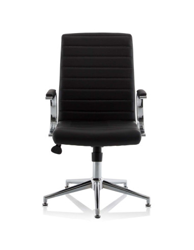 Ezra Executive Black Leather Office Chair With Glides KCUP1692
