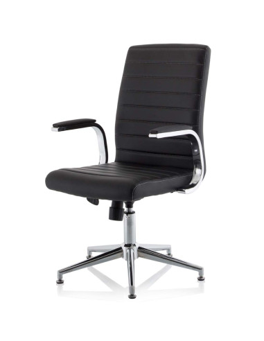 Ezra Executive Black Leather Office Chair With Glides KCUP1692