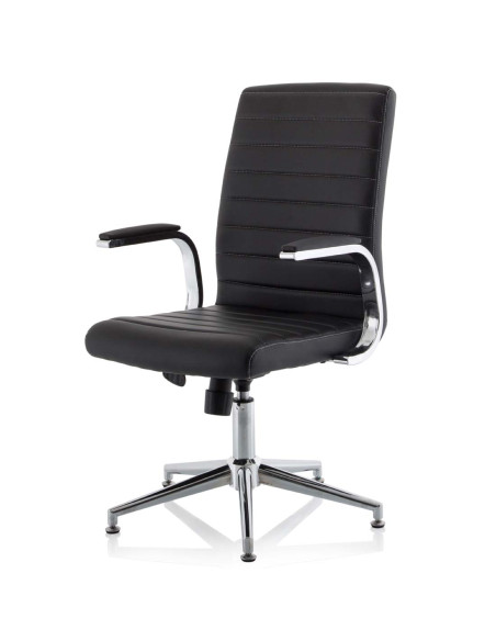 Ezra Executive Black Leather Office Chair With Glides KCUP1692 - pic 33222 | FastDaddyshop