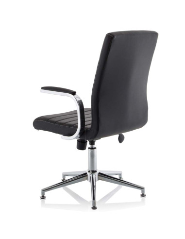 Ezra Executive Black Leather Office Chair With Glides KCUP1692