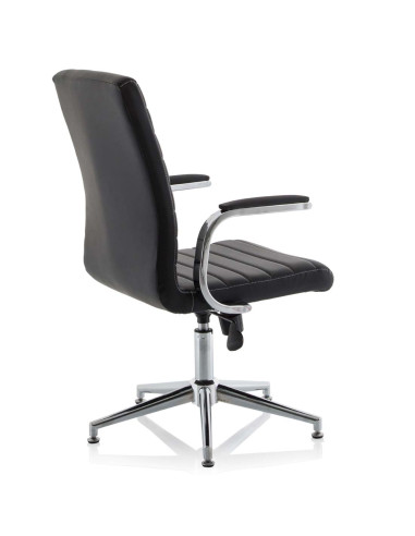 Ezra Executive Black Leather Office Chair With Glides KCUP1692