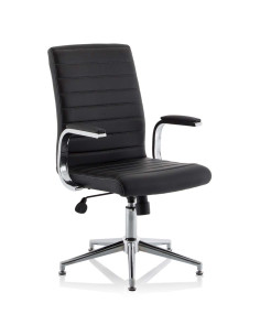Ezra Executive Brown Leather Office Chair With Glides KCUP1693