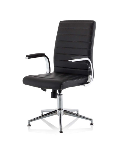 Ezra Executive Brown Leather Office Chair With Glides KCUP1693