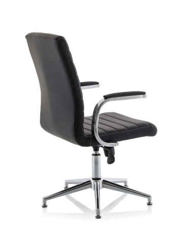 Ezra Executive Brown Leather Office Chair With Glides KCUP1693