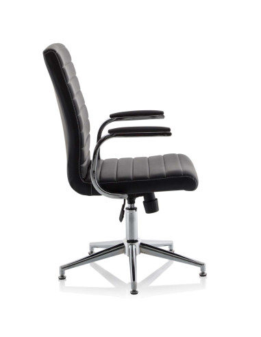 Ezra Executive Brown Leather Office Chair With Glides KCUP1693