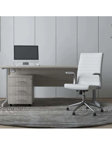 Ezra Executive Brown Leather Office Chair With Glides KCUP1693