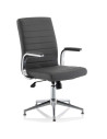 Ezra Executive Grey Leather Office Chair With Glides KCUP1694