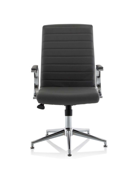 Ezra Executive Grey Leather Office Chair With Glides KCUP1694 - pic 33239 | FastDaddyshop