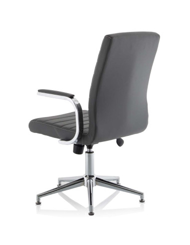 Ezra Executive Grey Leather Office Chair With Glides KCUP1694